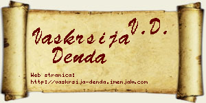 Vaskrsija Denda vizit kartica